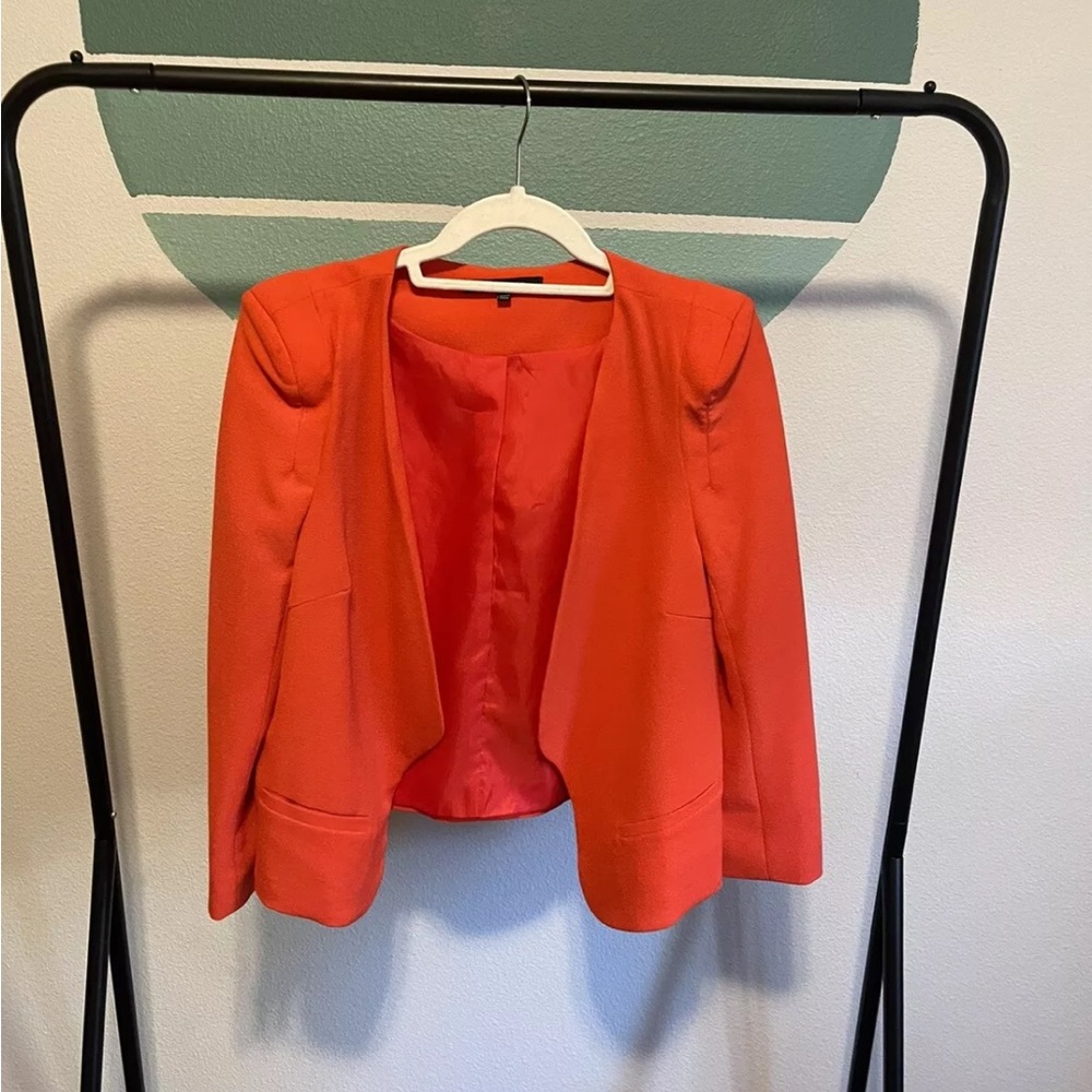 Sweet Rain Orange Blazer Tailored for Professional Elegance